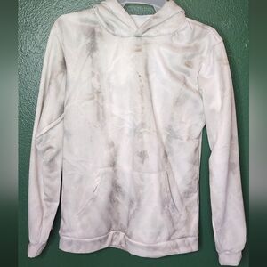 Men's White Tie-Dye Hoodie Sweater